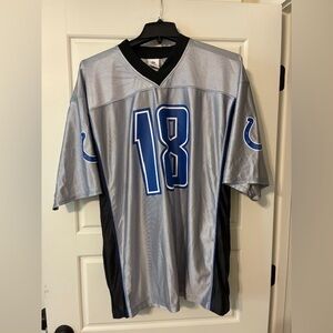 Peyton Manning NFL Gray and Blue Peyton Manning Men's Jersey SZ XLT